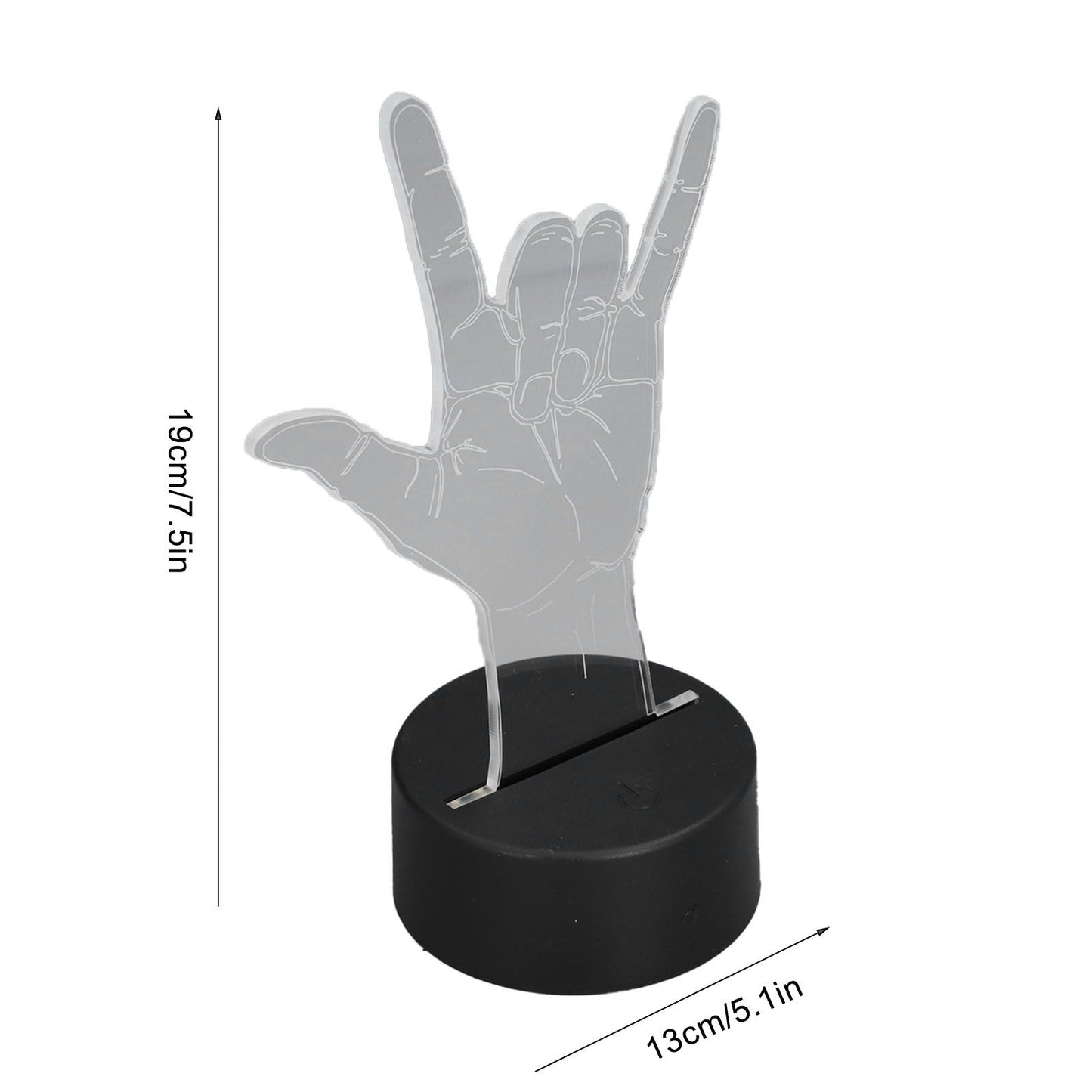 3D Sign Language I Love You Night Light Touch Control Adjustable USB Or Battery Powered Night Light for V1294-YM0523-3119210273011