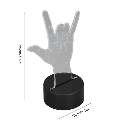 3D Sign Language I Love You Night Light Touch Control Adjustable USB Or Battery Powered Night Light for V1294-YM0523-3119210273011