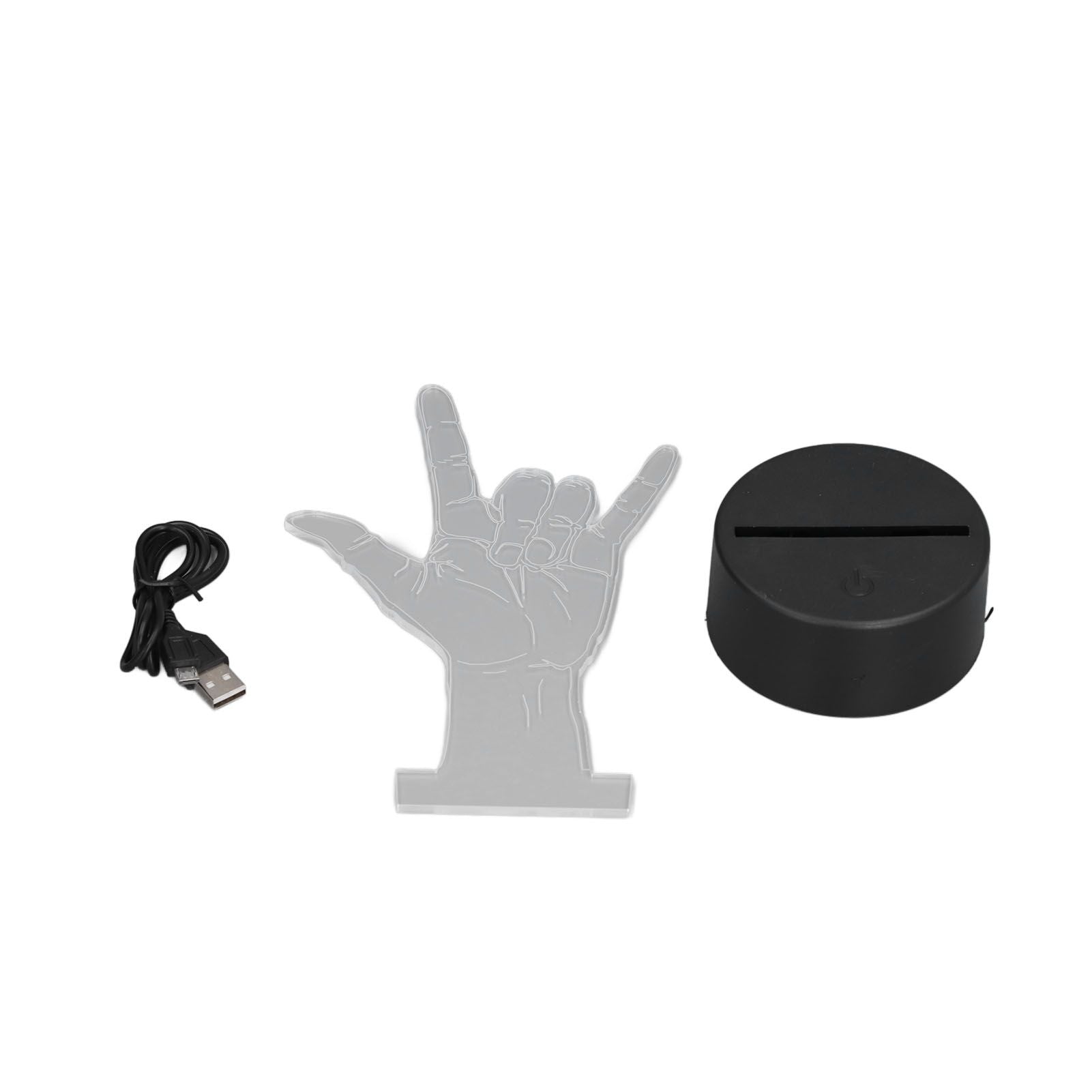3D Sign Language I Love You Night Light Touch Control Adjustable USB Or Battery Powered Night Light for V1294-YM0523-3119210273011
