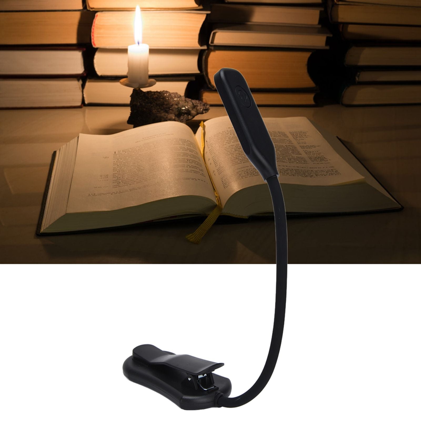 LED Book Light USB Charging 3 Gear Adjustable Reading Light Eye Protection Portable Desk Lamp V1294-YM0523-3119210273311