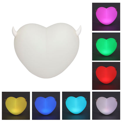 Heart Night Light Exquisite Appearance Rechargeable Battery Colorful Lights Mood Lighting V1294-YM0523-3119210273611