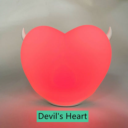 Heart Night Light Exquisite Appearance Rechargeable Battery Colorful Lights Mood Lighting V1294-YM0523-3119210273611