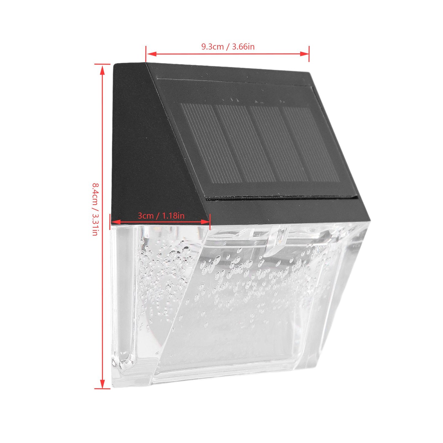 Solar Deck Lights Energy Saving Eco Friendly Warm Light RGB Intelligent Control IP56 Waterproof Fence Lights V1294-YM0523-3119210273811