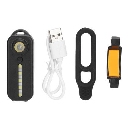 LED Warning Shoulder Light IPX3 USB Charging Bicycle Tail Lamp with 5 Light Modes Night Riding Equipment V1294-YM0523-3119210275211
