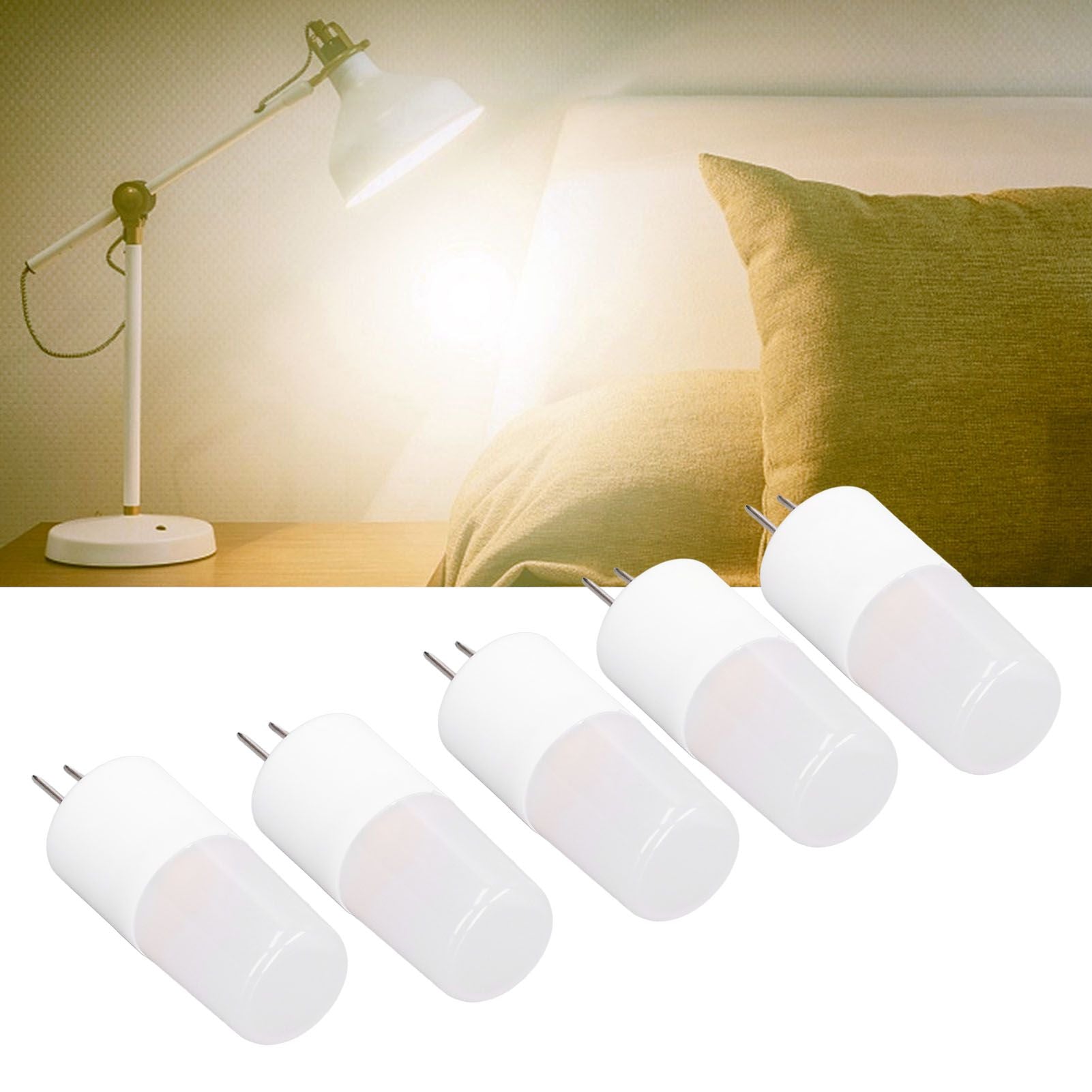 10PCS G4 Light Bulb Warm White LED Light Ceiling Lamp Bulb AC12V Wall Lamp Bulb for Living Room Office V1294-YM0523-3119210279811