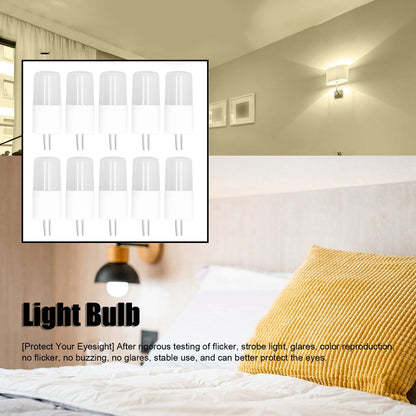 10PCS G4 Light Bulb Warm White LED Light Ceiling Lamp Bulb AC12V Wall Lamp Bulb for Living Room Office V1294-YM0523-3119210279811