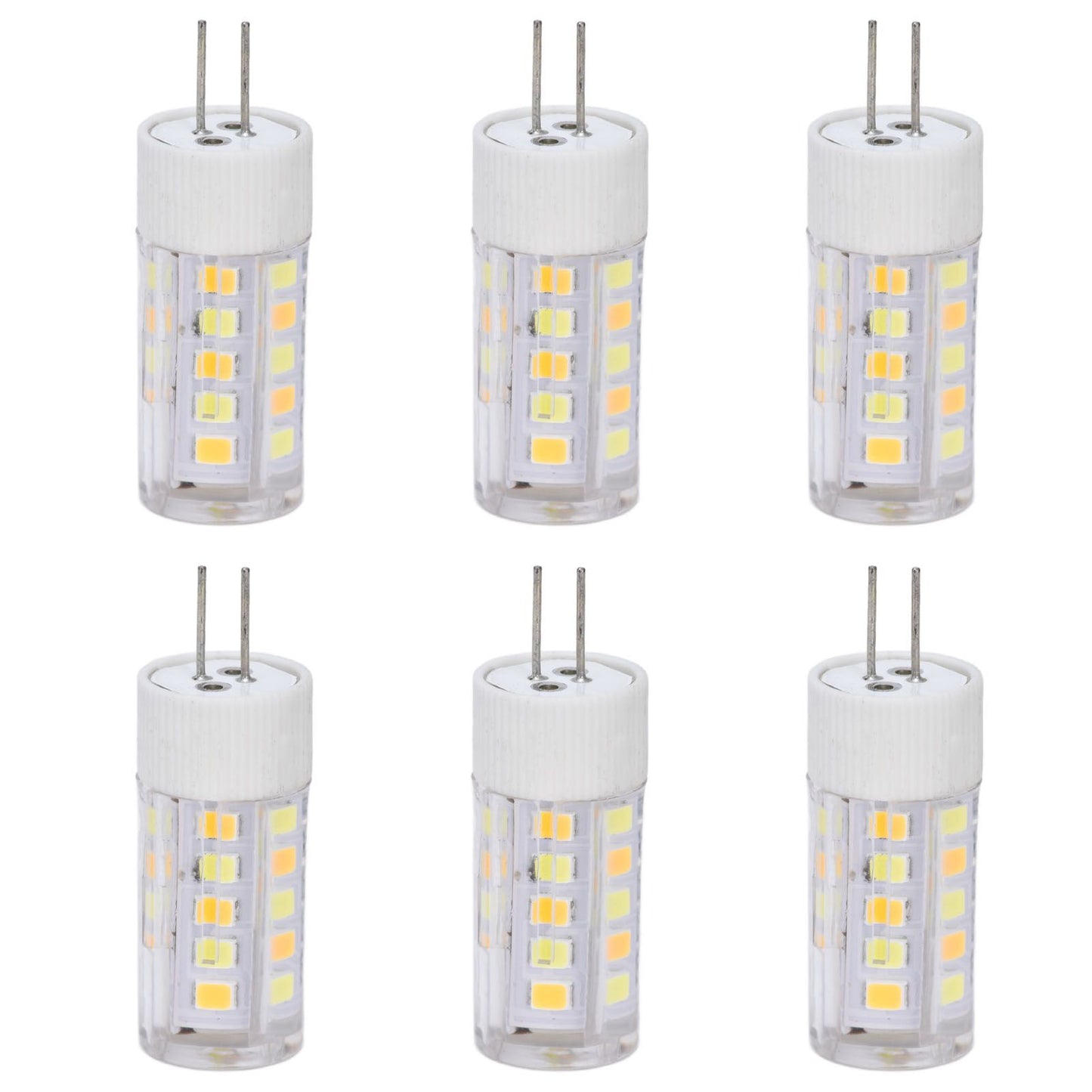 6PCS G4 Light Bulb 3 Light Color 220V Small Ceiling Lamp Bulb Wall Lamp Bulb for Home OfficeG4 3W 32LED V1294-YM0523-3119210280111
