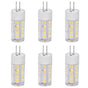 6PCS G4 Light Bulb 3 Light Color 220V Small Ceiling Lamp Bulb Wall Lamp Bulb for Home OfficeG4 3W 32LED V1294-YM0523-3119210280111