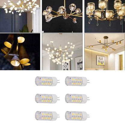 6PCS G4 Light Bulb 3 Light Color 220V Small Ceiling Lamp Bulb Wall Lamp Bulb for Home OfficeG4 3W 32LED V1294-YM0523-3119210280111