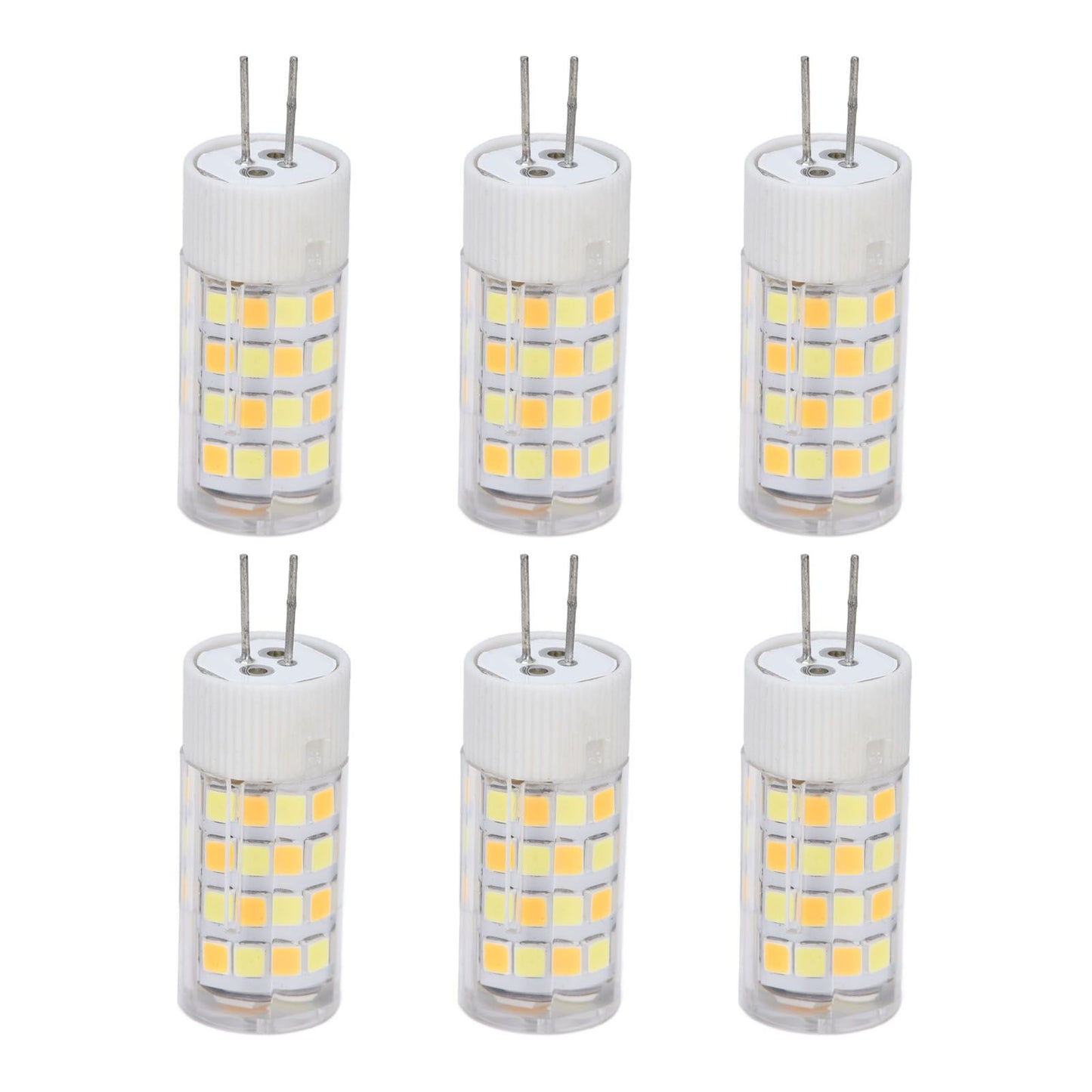 6PCS G4 Light Bulb 3 Light Color 220V Small Ceiling Lamp Bulb Wall Lamp Bulb for Home OfficeG4 5W 52LED V1294-YM0523-3119210280112