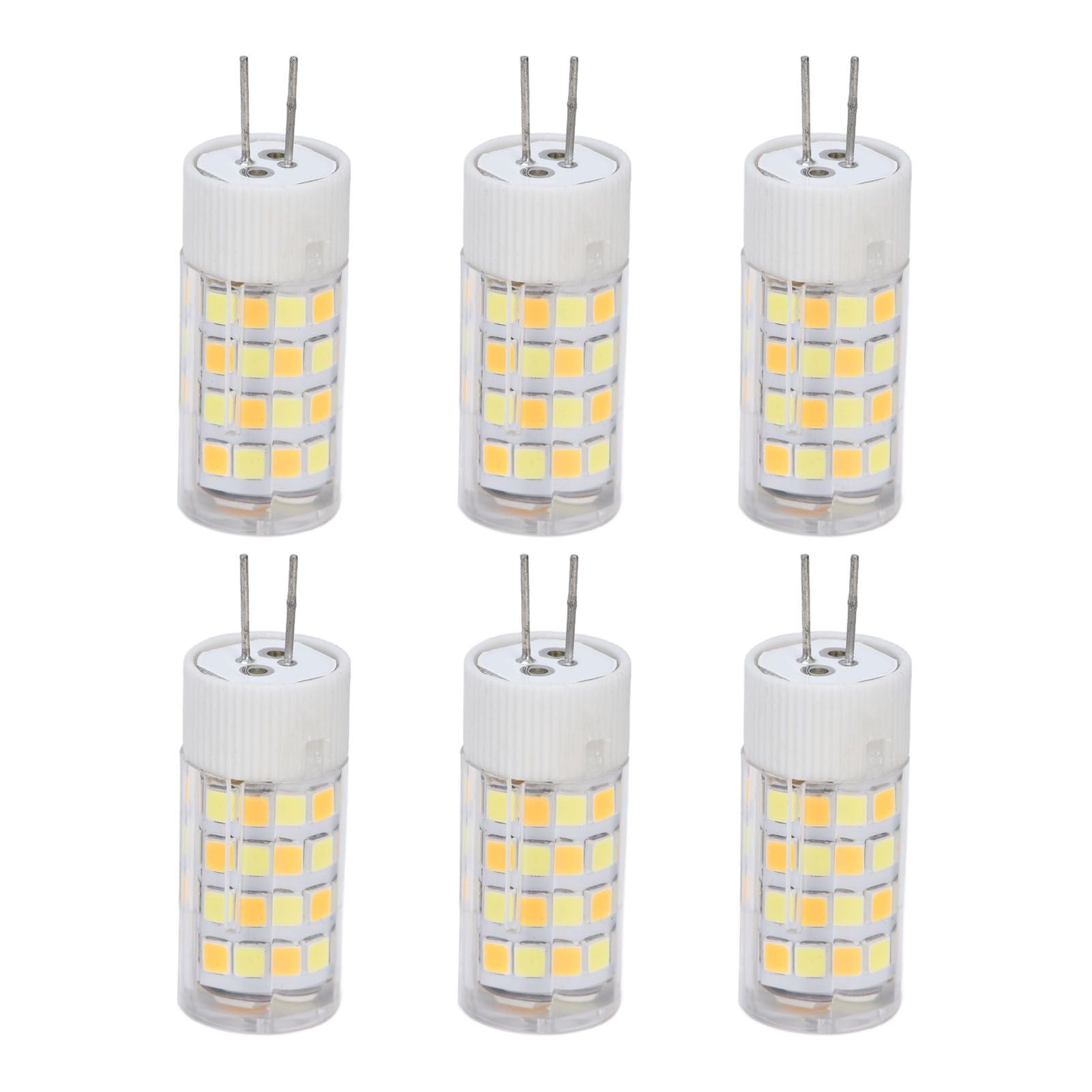 6PCS G4 Light Bulb 3 Light Color 220V Small Ceiling Lamp Bulb Wall Lamp Bulb for Home OfficeG4 5W 52LED V1294-YM0523-3119210280112