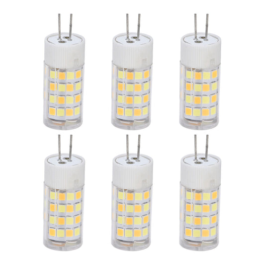 6PCS G4 Light Bulb 3 Light Color 220V Small Ceiling Lamp Bulb Wall Lamp Bulb for Home OfficeG4 5W 52LED V1294-YM0523-3119210280112
