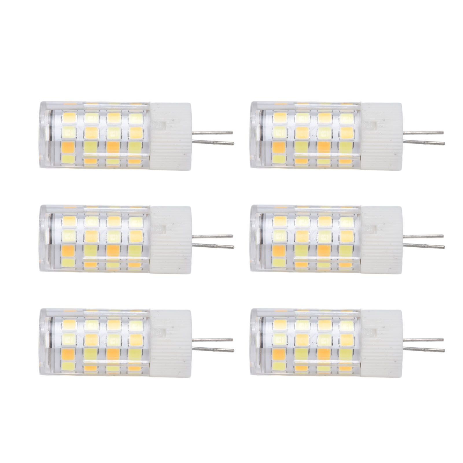 6PCS G4 Light Bulb 3 Light Color 220V Small Ceiling Lamp Bulb Wall Lamp Bulb for Home OfficeG4 5W 52LED V1294-YM0523-3119210280112