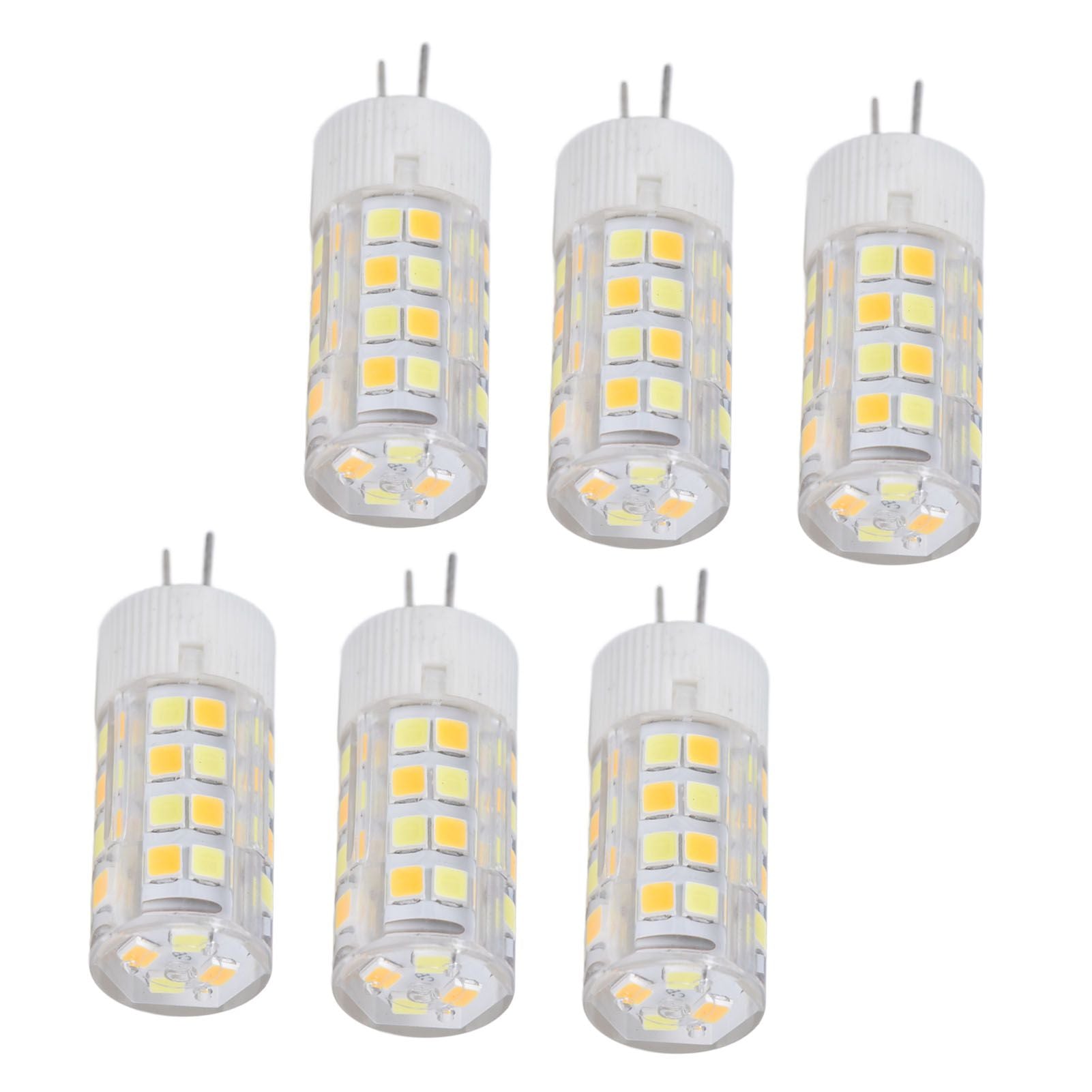 6PCS G4 Light Bulb 3 Light Color 220V Small Ceiling Lamp Bulb Wall Lamp Bulb for Home OfficeG4 5W 52LED V1294-YM0523-3119210280112
