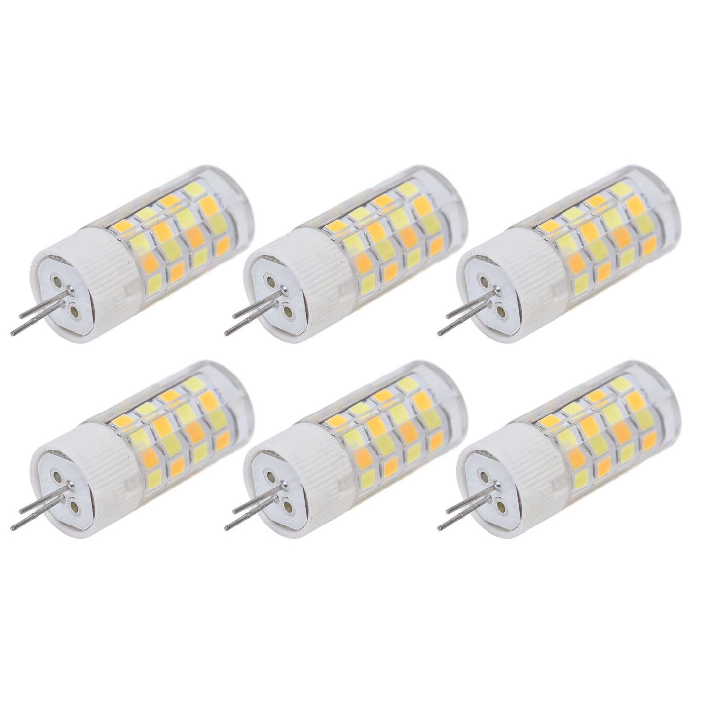 6PCS G4 Light Bulb 3 Light Color 220V Small Ceiling Lamp Bulb Wall Lamp Bulb for Home OfficeG4 5W 52LED V1294-YM0523-3119210280112