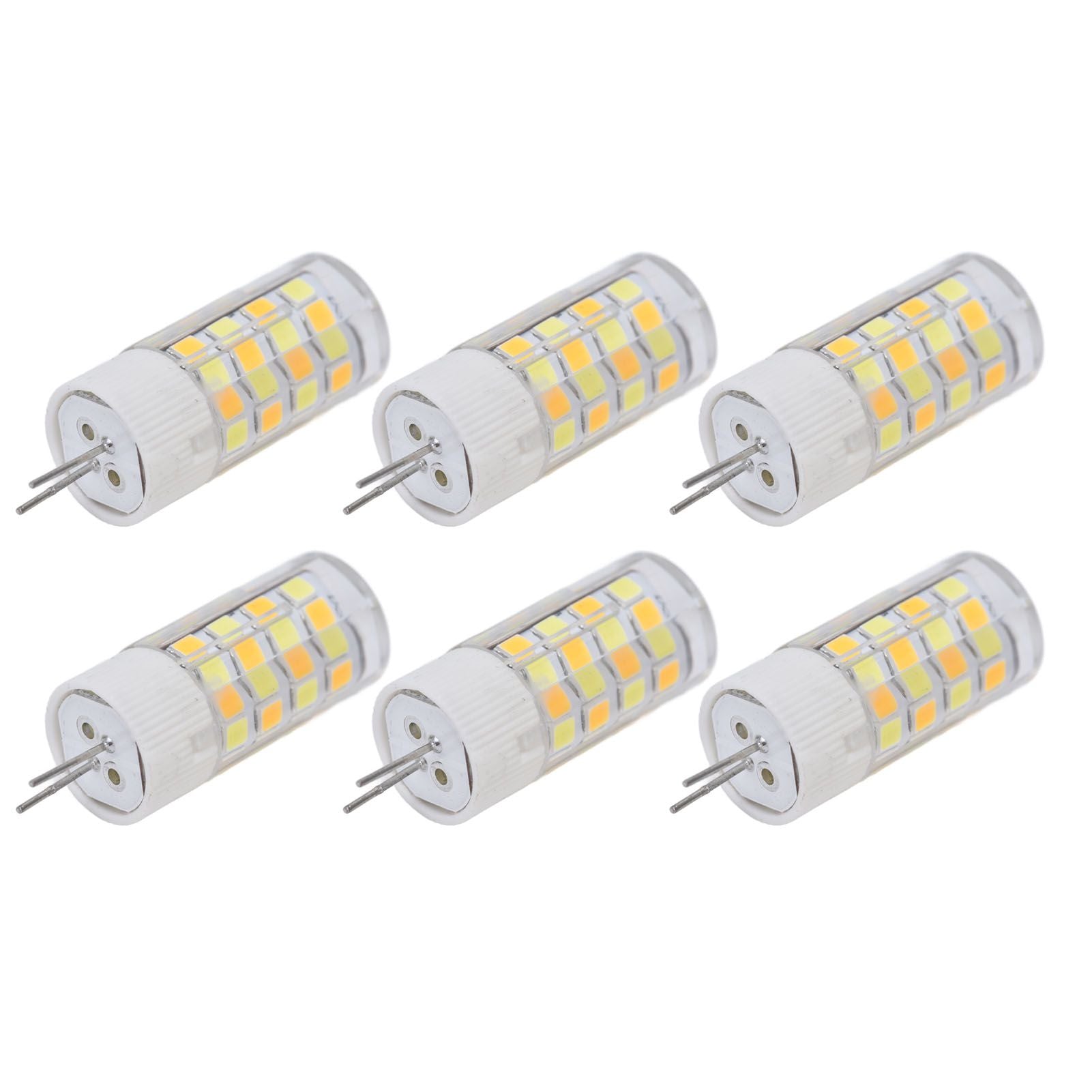 6PCS G4 Light Bulb 3 Light Color 220V Small Ceiling Lamp Bulb Wall Lamp Bulb for Home OfficeG4 5W 52LED V1294-YM0523-3119210280112