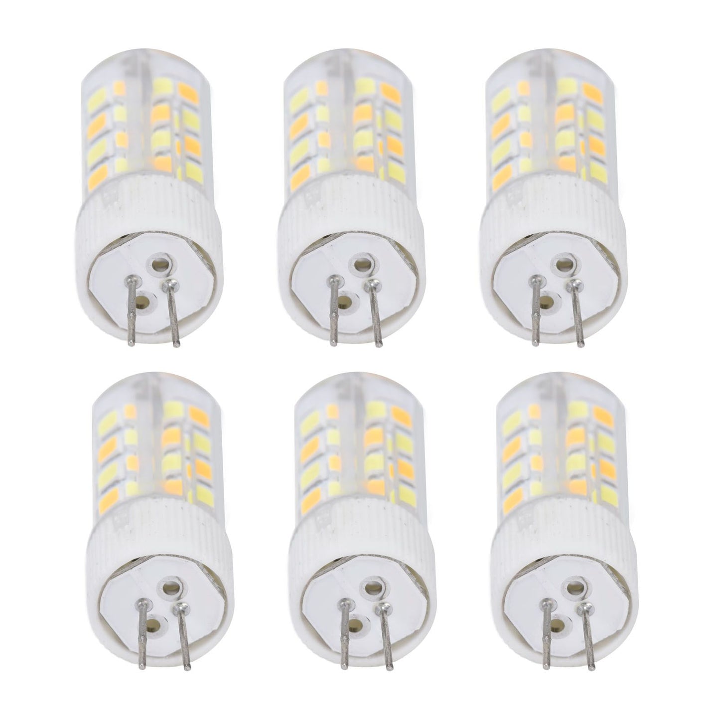 6PCS G4 Light Bulb 3 Light Color 220V Small Ceiling Lamp Bulb Wall Lamp Bulb for Home OfficeG4 5W 52LED V1294-YM0523-3119210280112