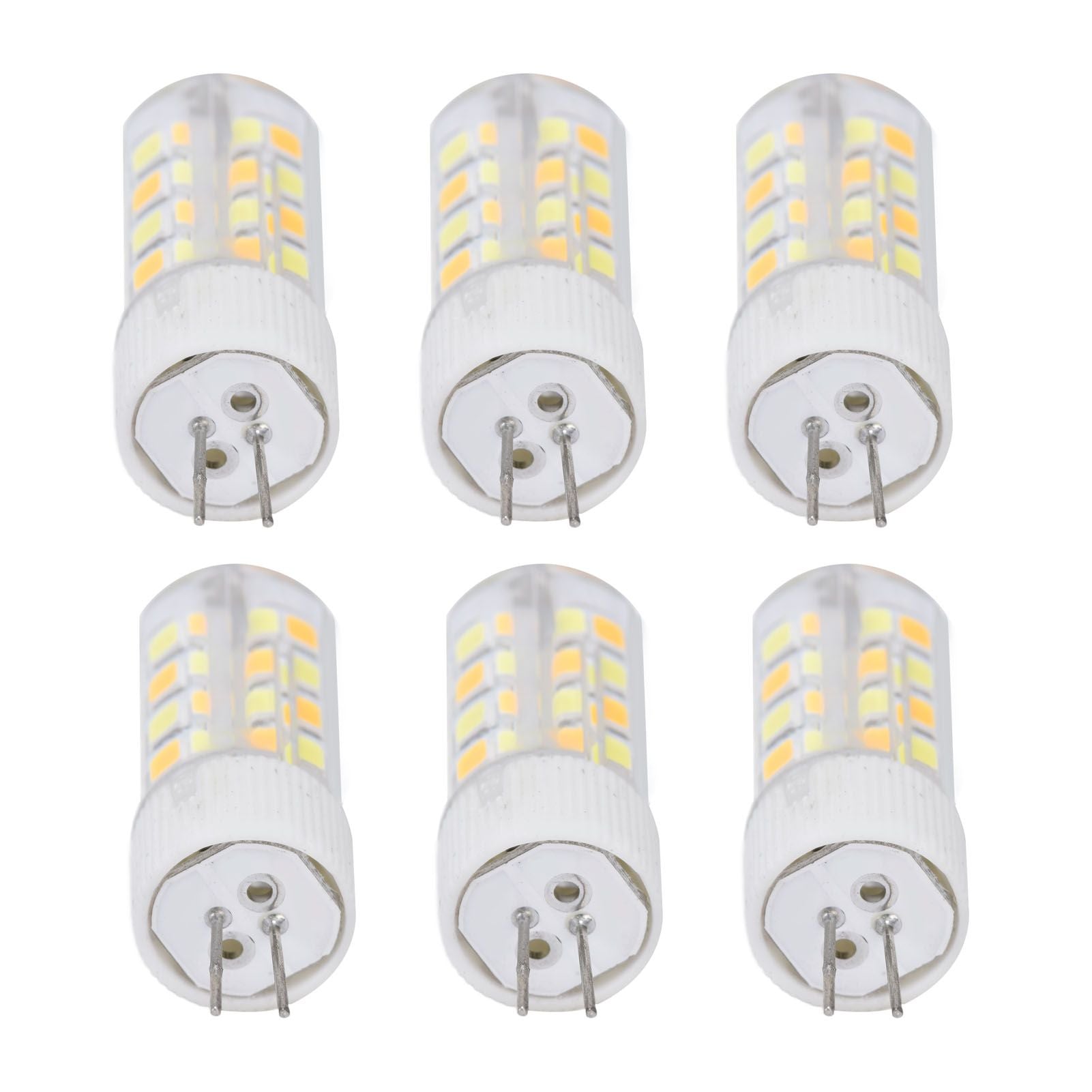 6PCS G4 Light Bulb 3 Light Color 220V Small Ceiling Lamp Bulb Wall Lamp Bulb for Home OfficeG4 5W 52LED V1294-YM0523-3119210280112