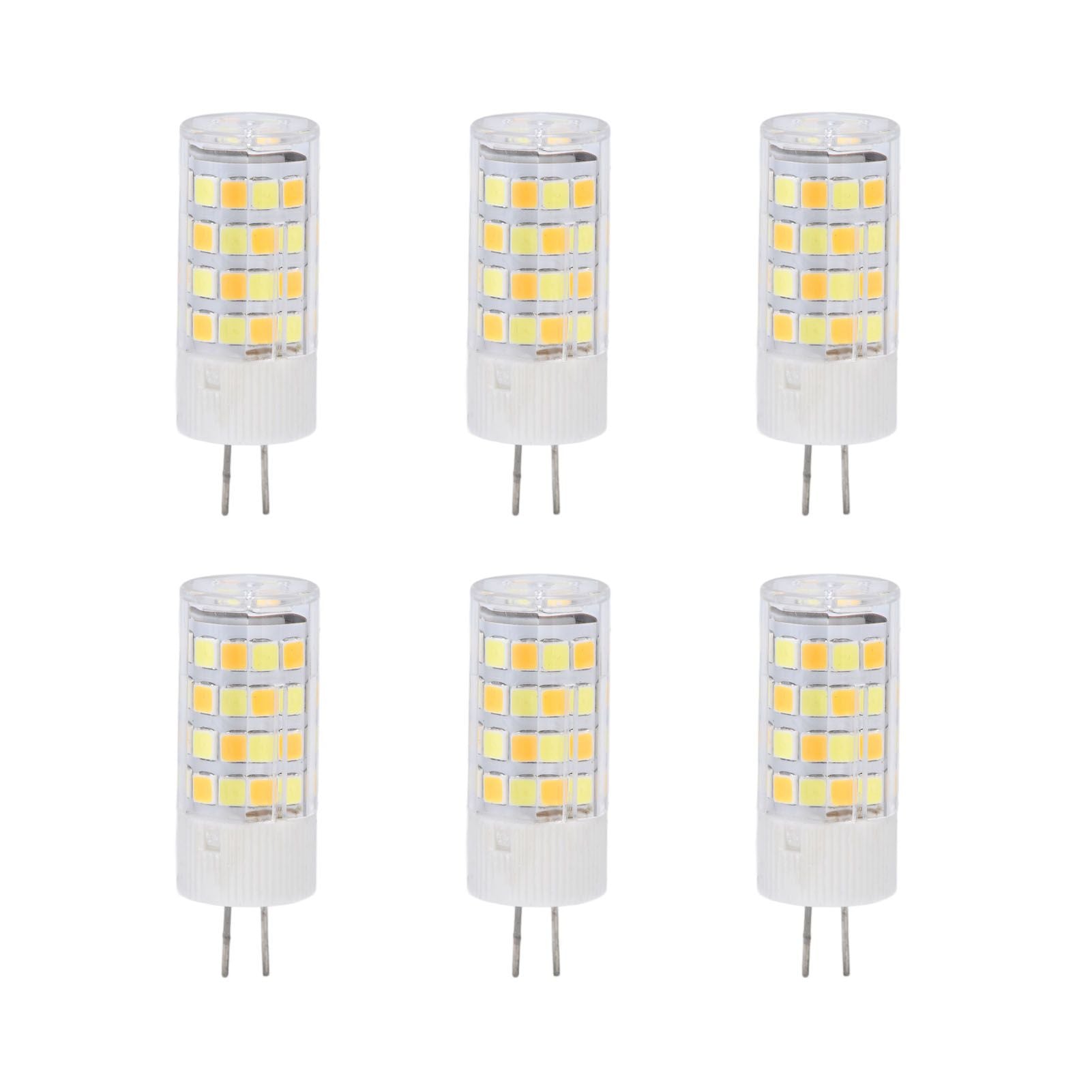 6PCS G4 Light Bulb 3 Light Color 220V Small Ceiling Lamp Bulb Wall Lamp Bulb for Home OfficeG4 5W 52LED V1294-YM0523-3119210280112