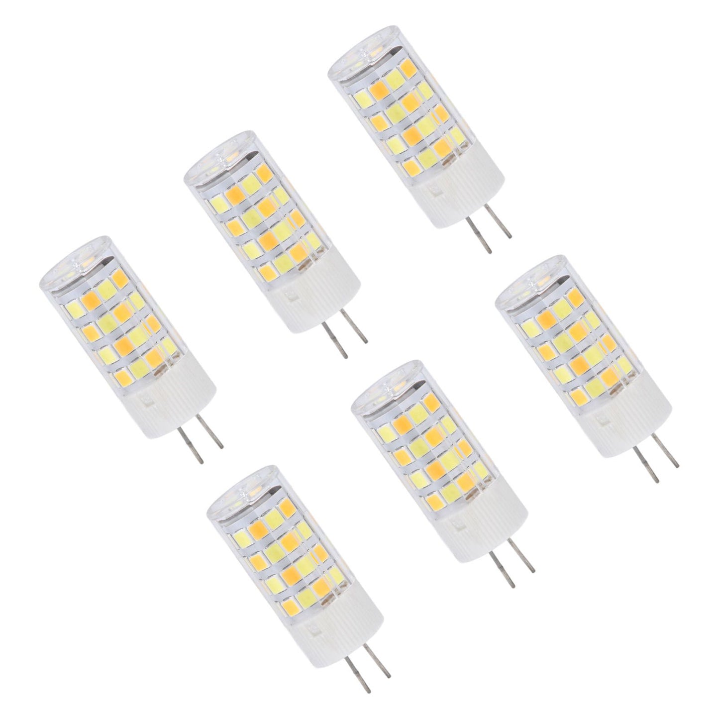 6PCS G4 Light Bulb 3 Light Color 220V Small Ceiling Lamp Bulb Wall Lamp Bulb for Home OfficeG4 5W 52LED V1294-YM0523-3119210280112
