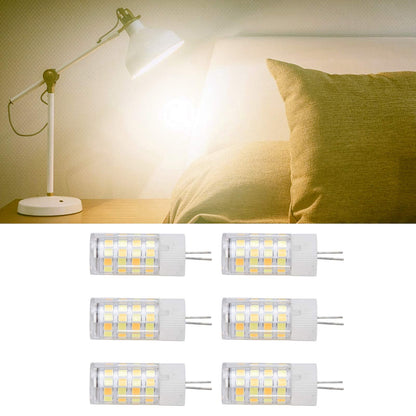6PCS G4 Light Bulb 3 Light Color 220V Small Ceiling Lamp Bulb Wall Lamp Bulb for Home OfficeG4 5W 52LED V1294-YM0523-3119210280112