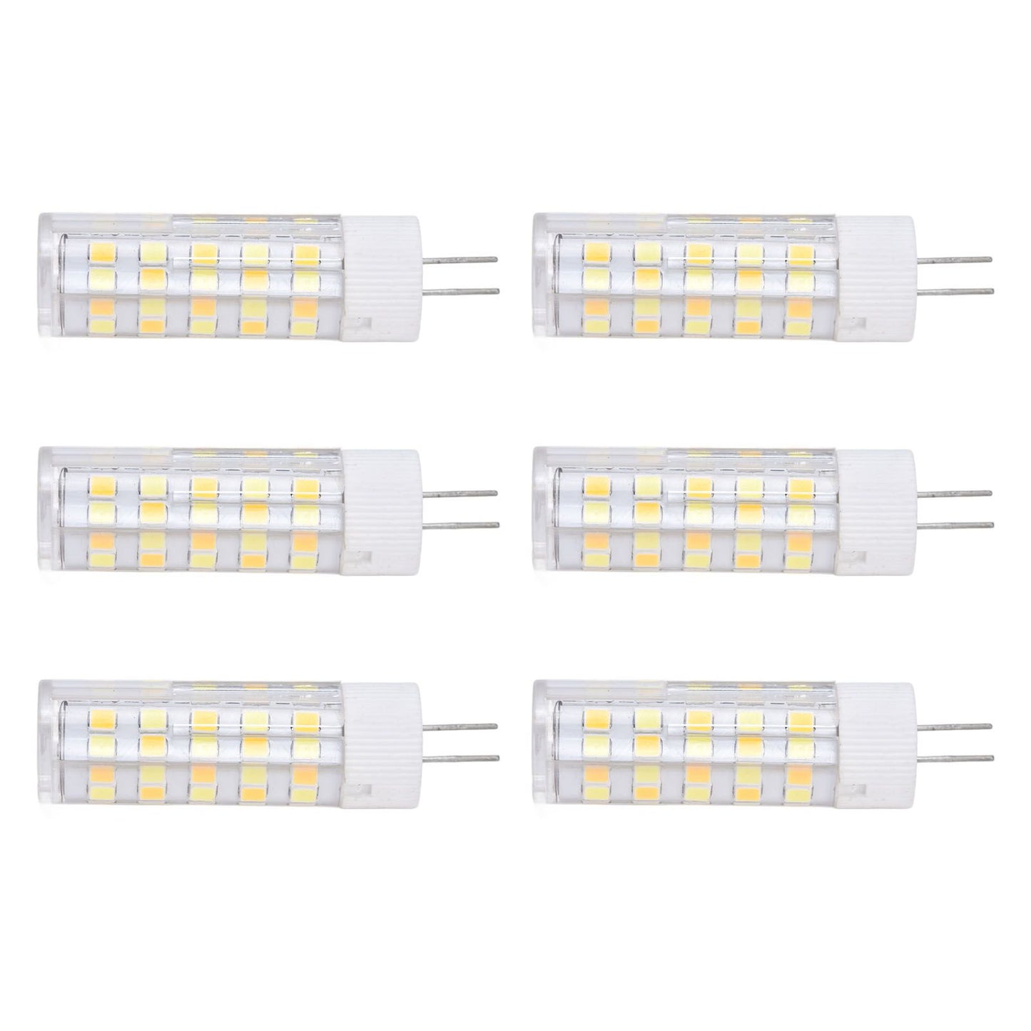 6PCS G4 Light Bulb 3 Light Color 220V Small Ceiling Lamp Bulb Wall Lamp Bulb for Home OfficeG4 7W 64LED V1294-YM0523-3119210280113