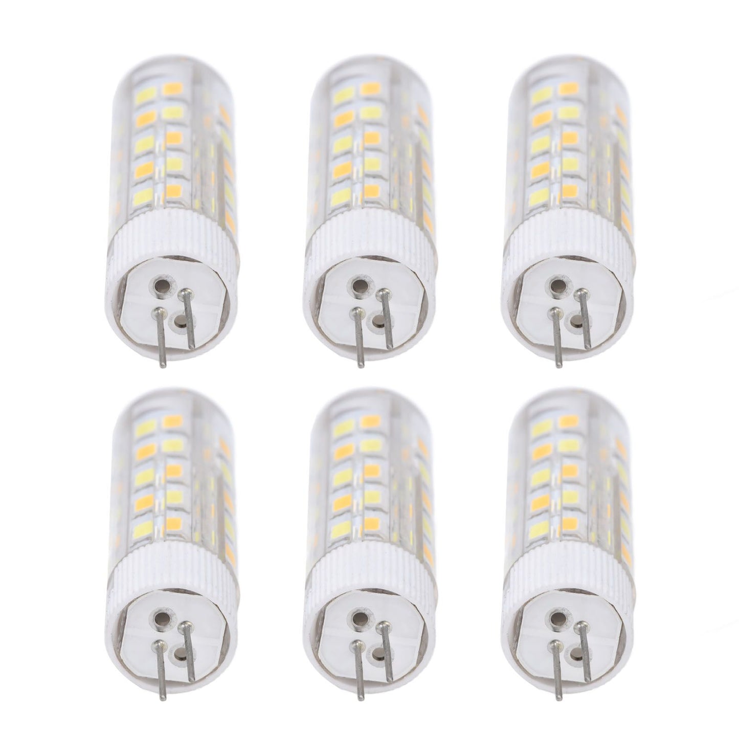 6PCS G4 Light Bulb 3 Light Color 220V Small Ceiling Lamp Bulb Wall Lamp Bulb for Home OfficeG4 7W 64LED V1294-YM0523-3119210280113