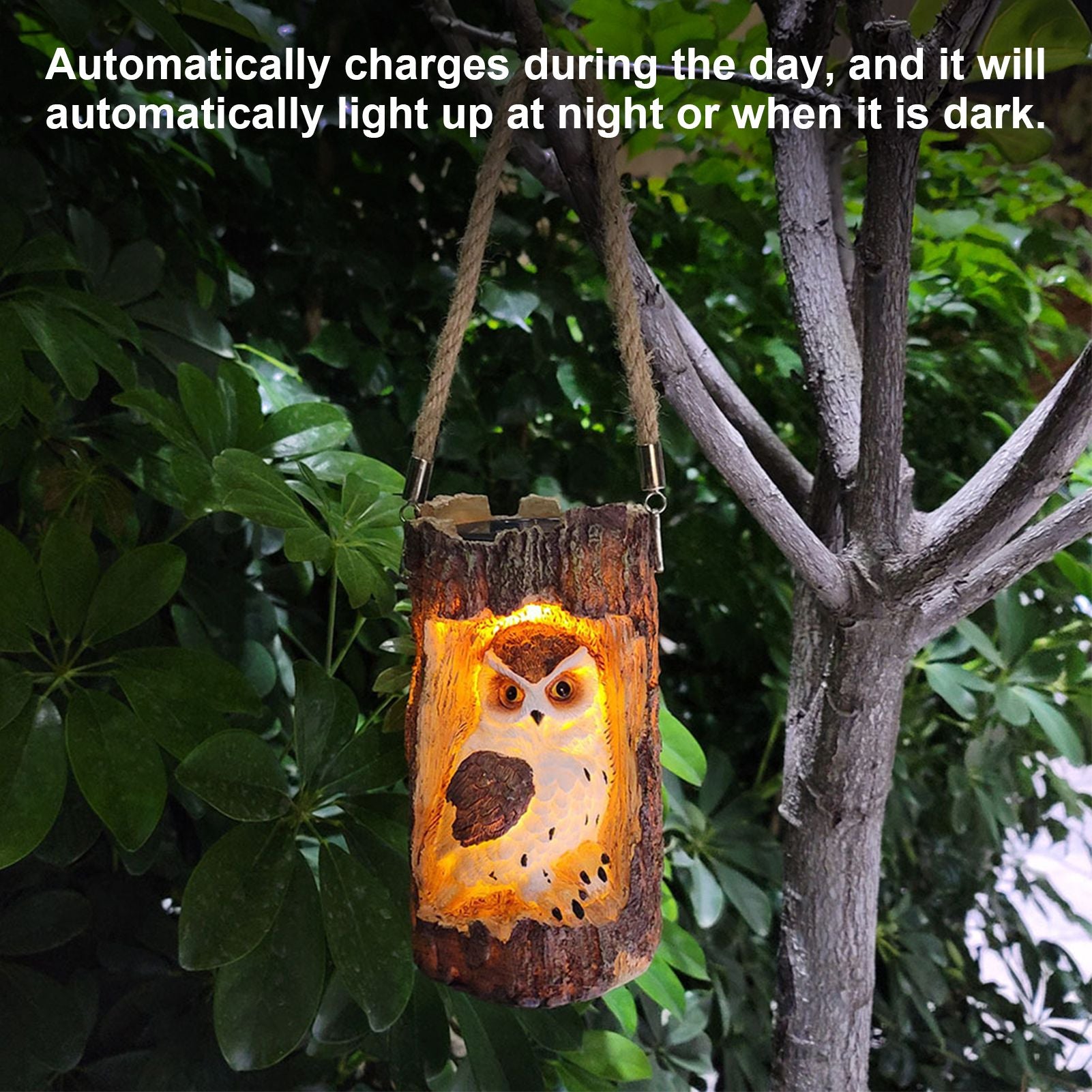Owl Solar Light IP67 Waterproof High Simulation Eco Friendly Energy Saving Durable Resin Solar Hanging Lights V1294-YM0523-3119210338911