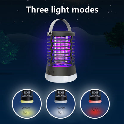 Electric Mosquito Light USB Charging Mosquito Trap Lamp with 3 Light Colors for Bedroom Kitchen Office Garden V1294-YM0523-3119210340611