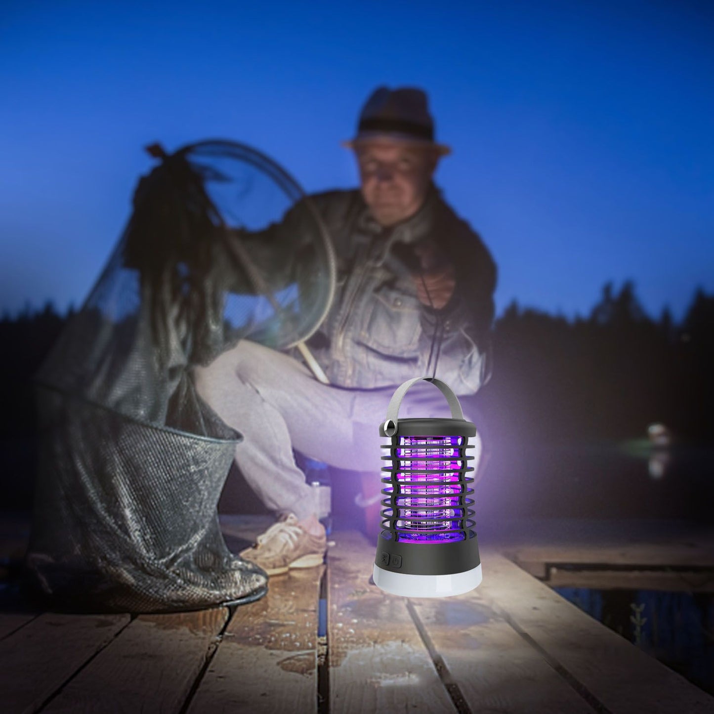 Electric Mosquito Light USB Charging Mosquito Trap Lamp with 3 Light Colors for Bedroom Kitchen Office Garden V1294-YM0523-3119210340611