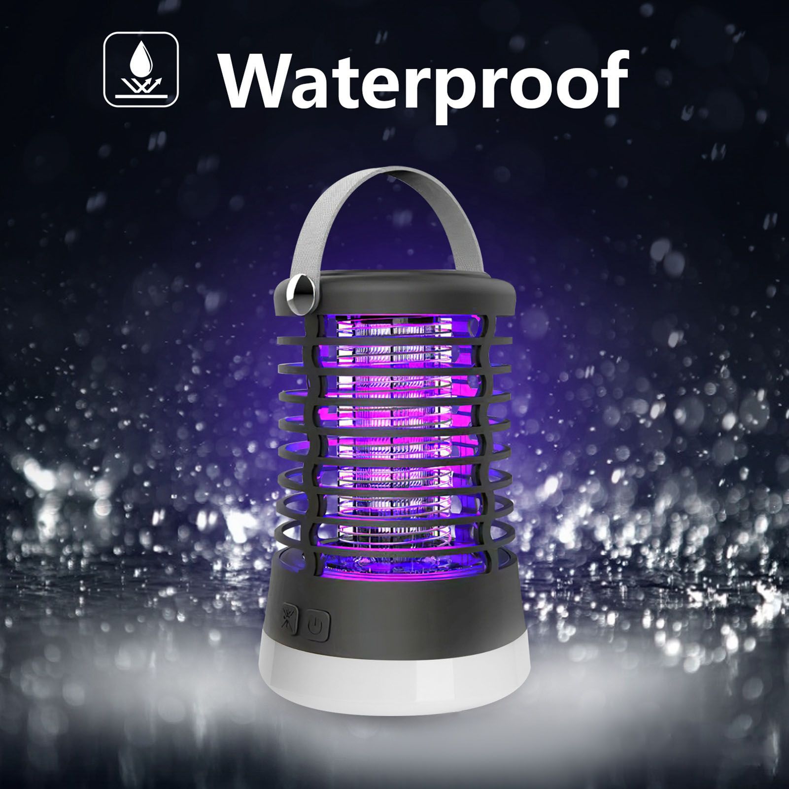 Electric Mosquito Light USB Charging Mosquito Trap Lamp with 3 Light Colors for Bedroom Kitchen Office Garden V1294-YM0523-3119210340611