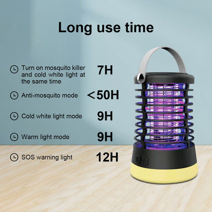 Electric Mosquito Light USB Charging Mosquito Trap Lamp with 3 Light Colors for Bedroom Kitchen Office Garden V1294-YM0523-3119210340611