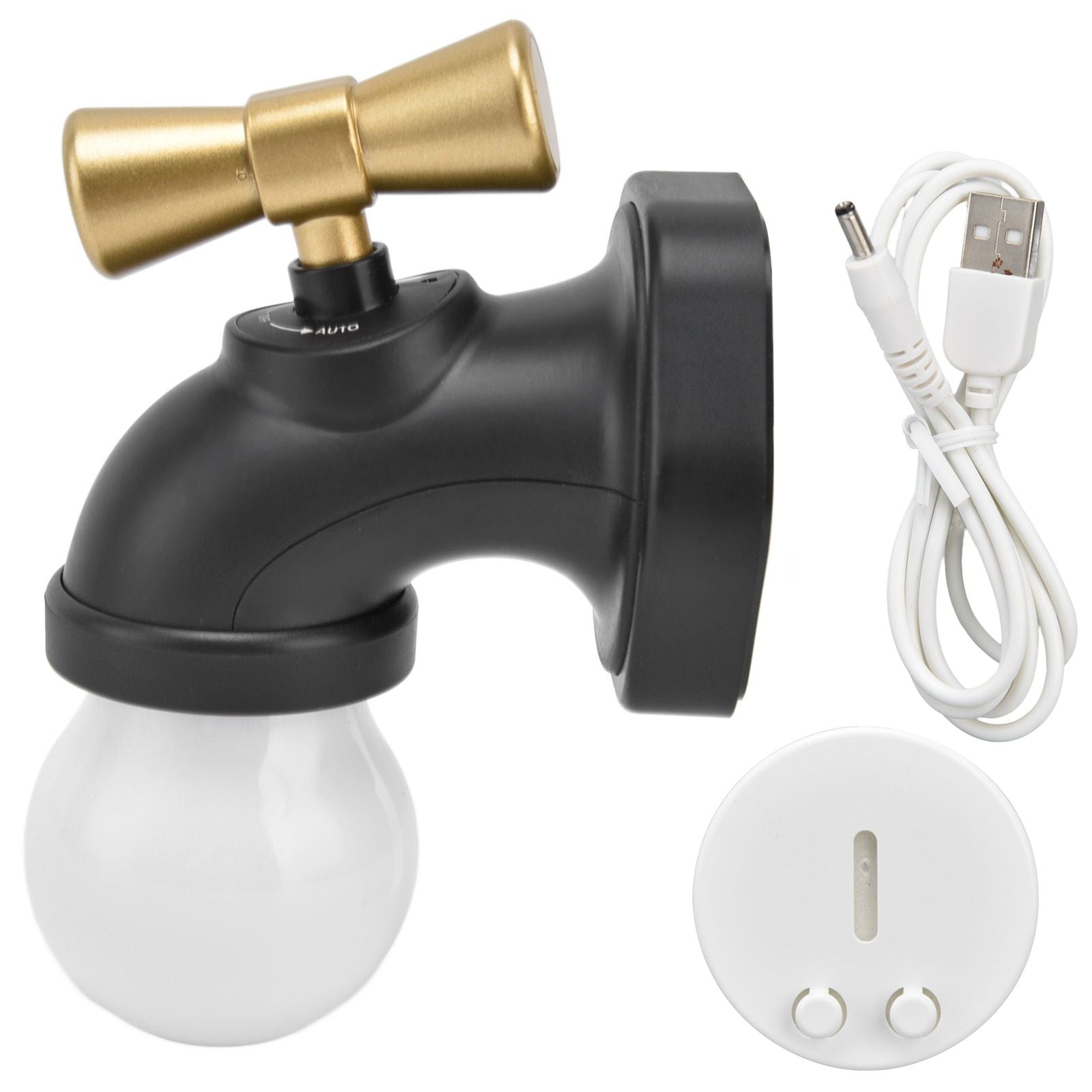 Creative LED Faucet Night Light USB Charging Voice Controlled Induction Bedside Lamp for Corridor V1294-YM0523-3119210340911