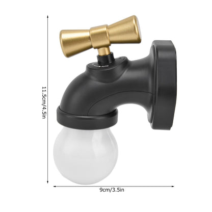 Creative LED Faucet Night Light USB Charging Voice Controlled Induction Bedside Lamp for Corridor V1294-YM0523-3119210340911