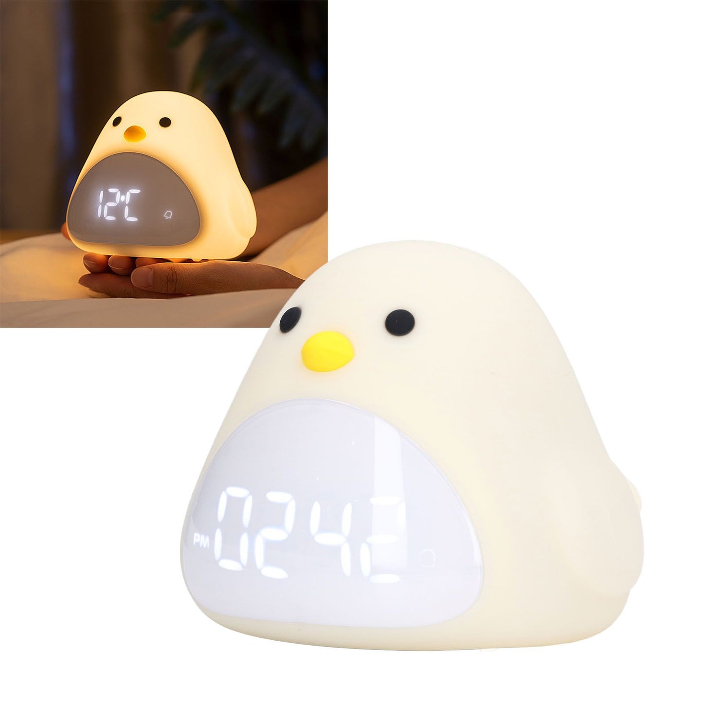 Cute Bird Alarm Clock Light LED Night Lamp USB Charging Cartoon Clock Night Light for Bedroom V1294-YM0523-3119210341011