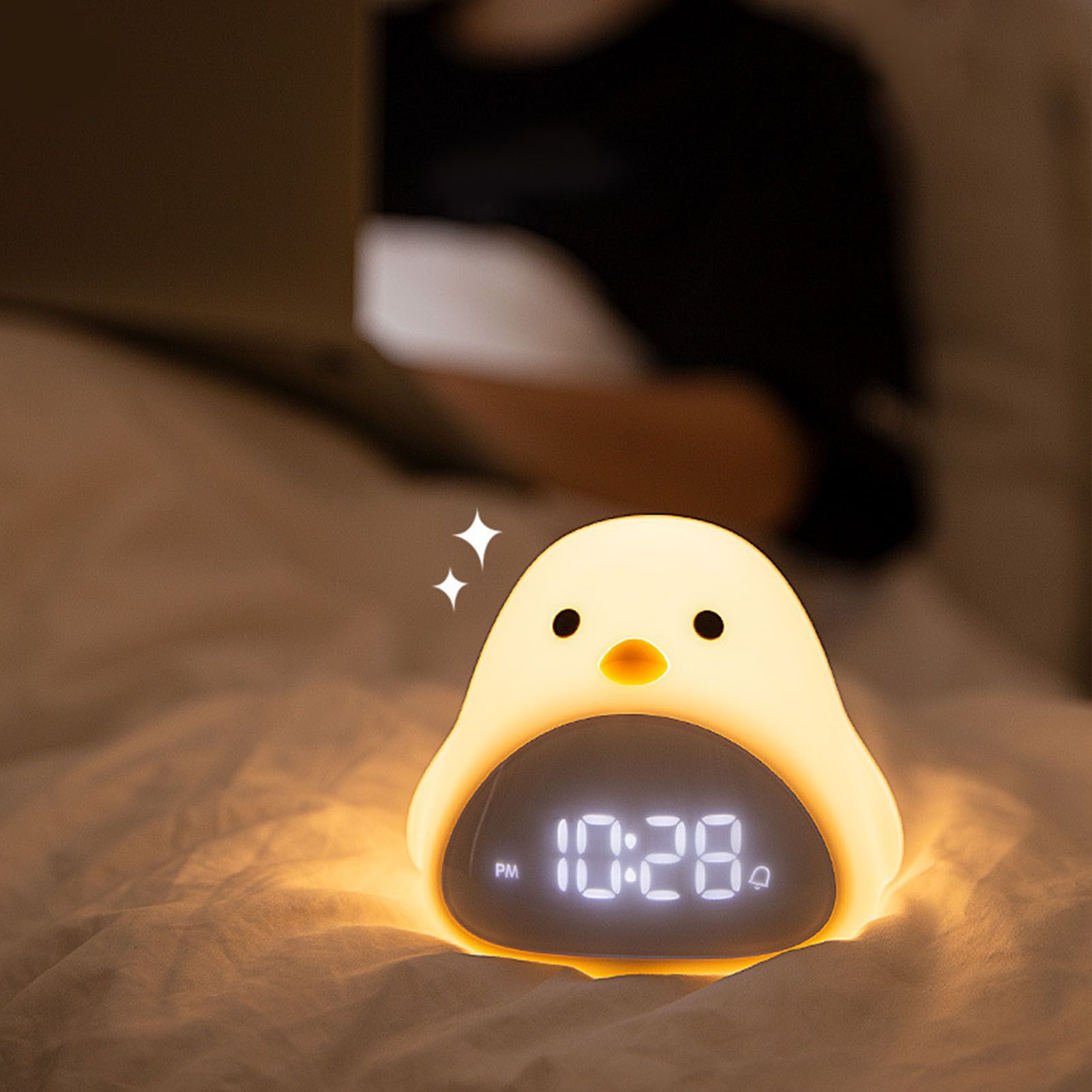 Cute Bird Alarm Clock Light LED Night Lamp USB Charging Cartoon Clock Night Light for Bedroom V1294-YM0523-3119210341011