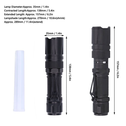 RGBW Flashlight IPX5 Waterproof 4 in 1 4 Colors Lighting 100-200m Range Multi Function Flashlight for V1294-YM0523-3119210343011