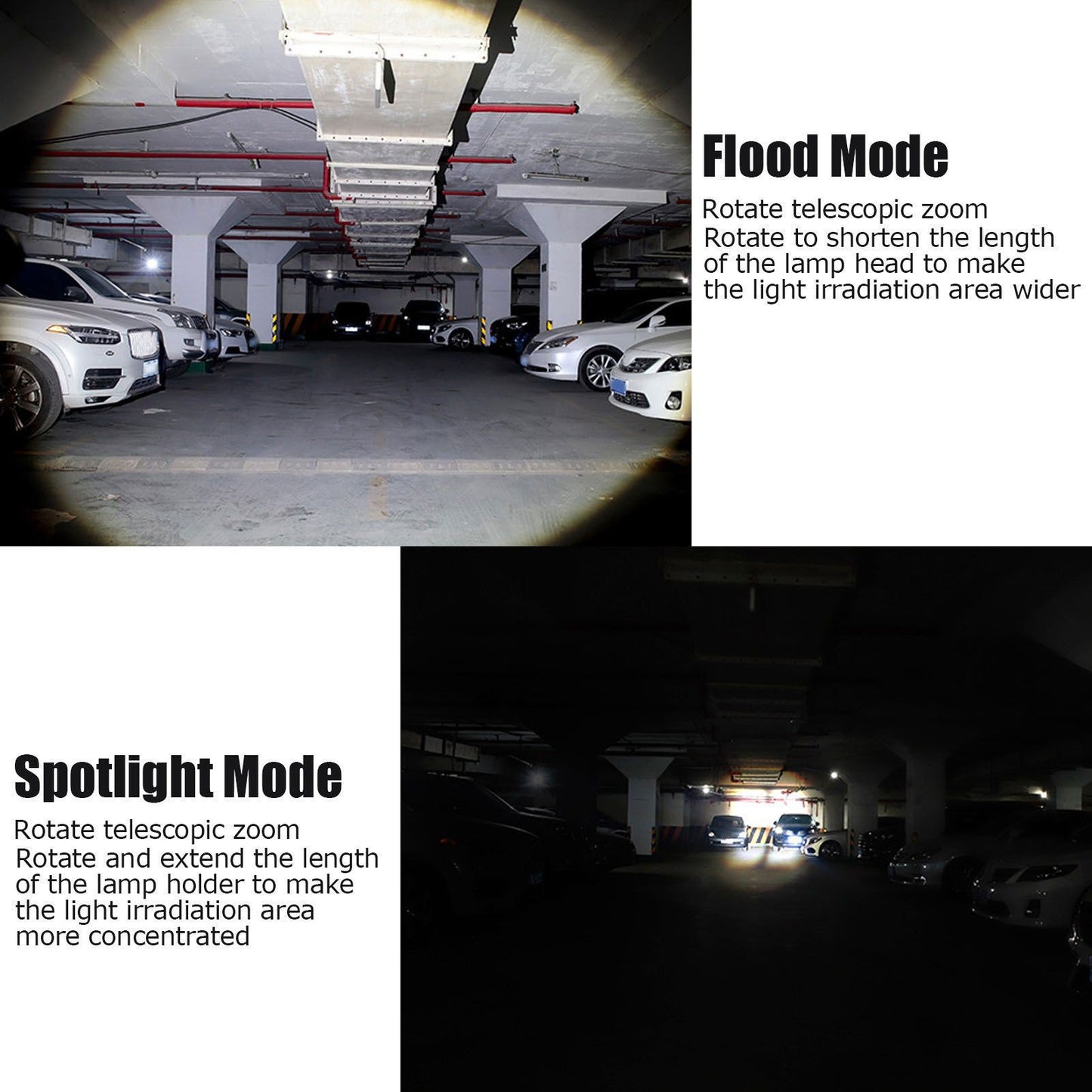 4 in 1 RGBW Focus Headlamp Telescopic Zoom USB Rechargeable Super Bright Headlight for Fishing V1294-YM0523-3119210343211
