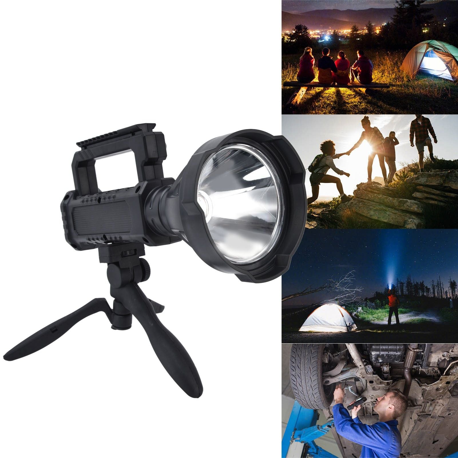 P50 LED Searchlight Smart Power Display Super Bright Handheld Spotlights for Camping Hiking V1294-YM0523-3119210343811