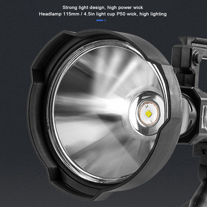 P50 LED Searchlight Smart Power Display Super Bright Handheld Spotlights for Camping Hiking V1294-YM0523-3119210343811