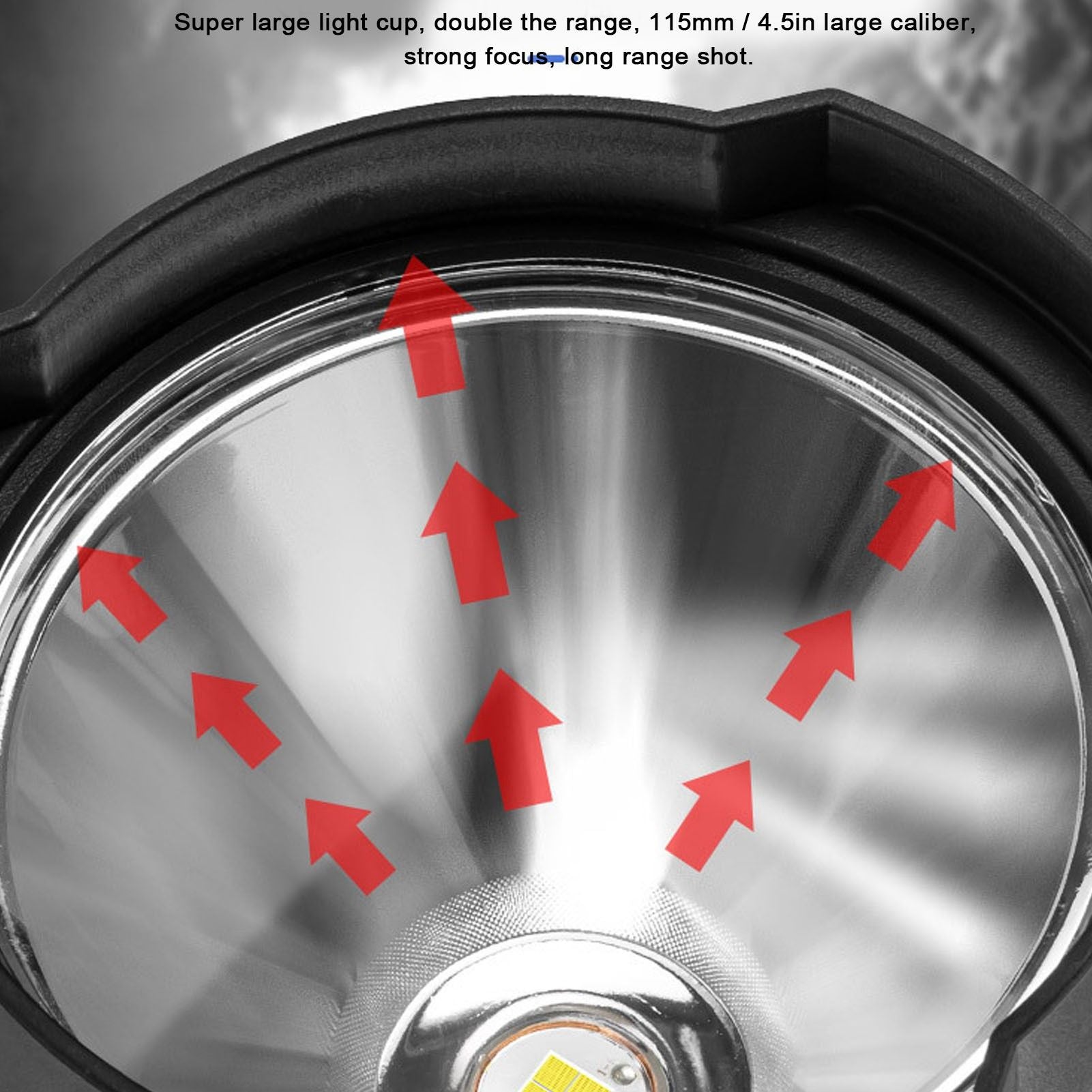 P50 LED Searchlight Smart Power Display Super Bright Handheld Spotlights for Camping Hiking V1294-YM0523-3119210343811