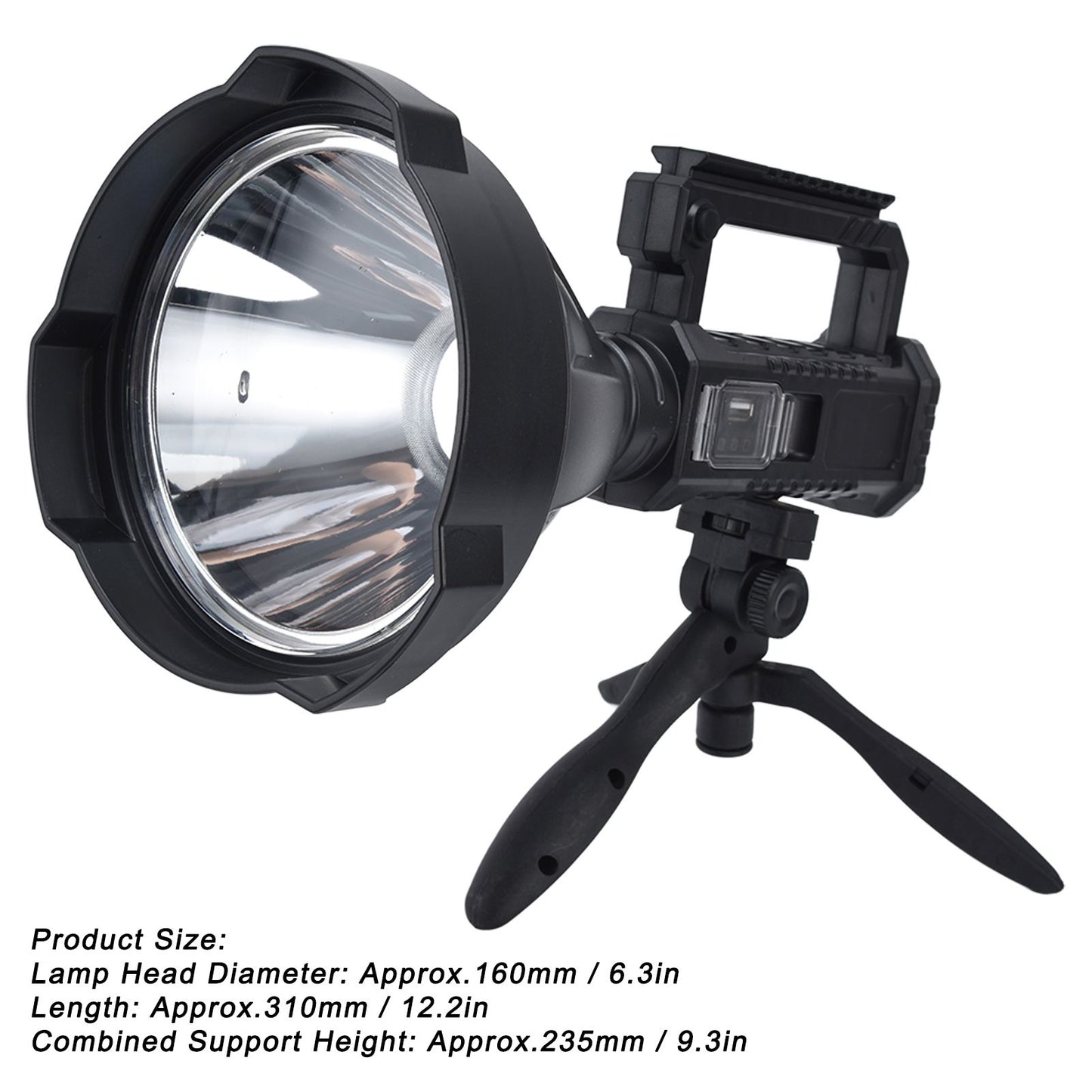 P50 Super Bright LED Searchlight Dual Light Source USB Rechargeable Waterproof Spotlight for Adventure Tourism V1294-YM0523-3119210344111
