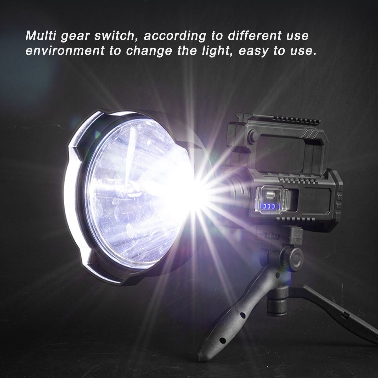 P50 Super Bright LED Searchlight Dual Light Source USB Rechargeable Waterproof Spotlight for Adventure Tourism V1294-YM0523-3119210344111
