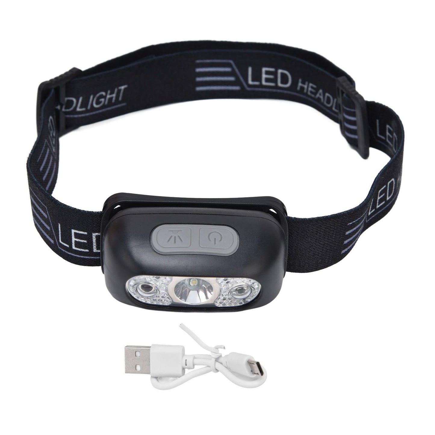 LED Headlamp Multifunctional Adjustable Angle Waterproof USB Charging Motion Sensor Portable Head Flashlight V1294-YM0523-3119220000611