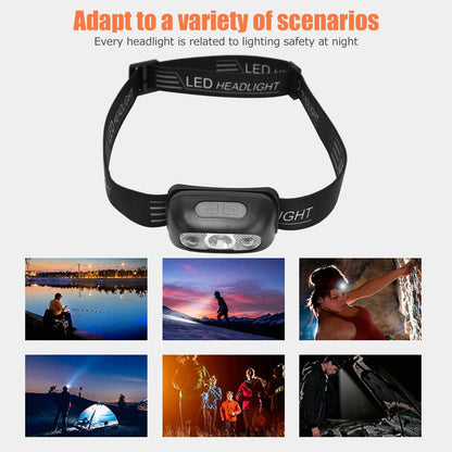 Head Lights Mini USB Charging Outdoor Adventure Gesture Sensing LED Sensor Headlight for Cycling Fishing V1294-YM0523-3119220000711