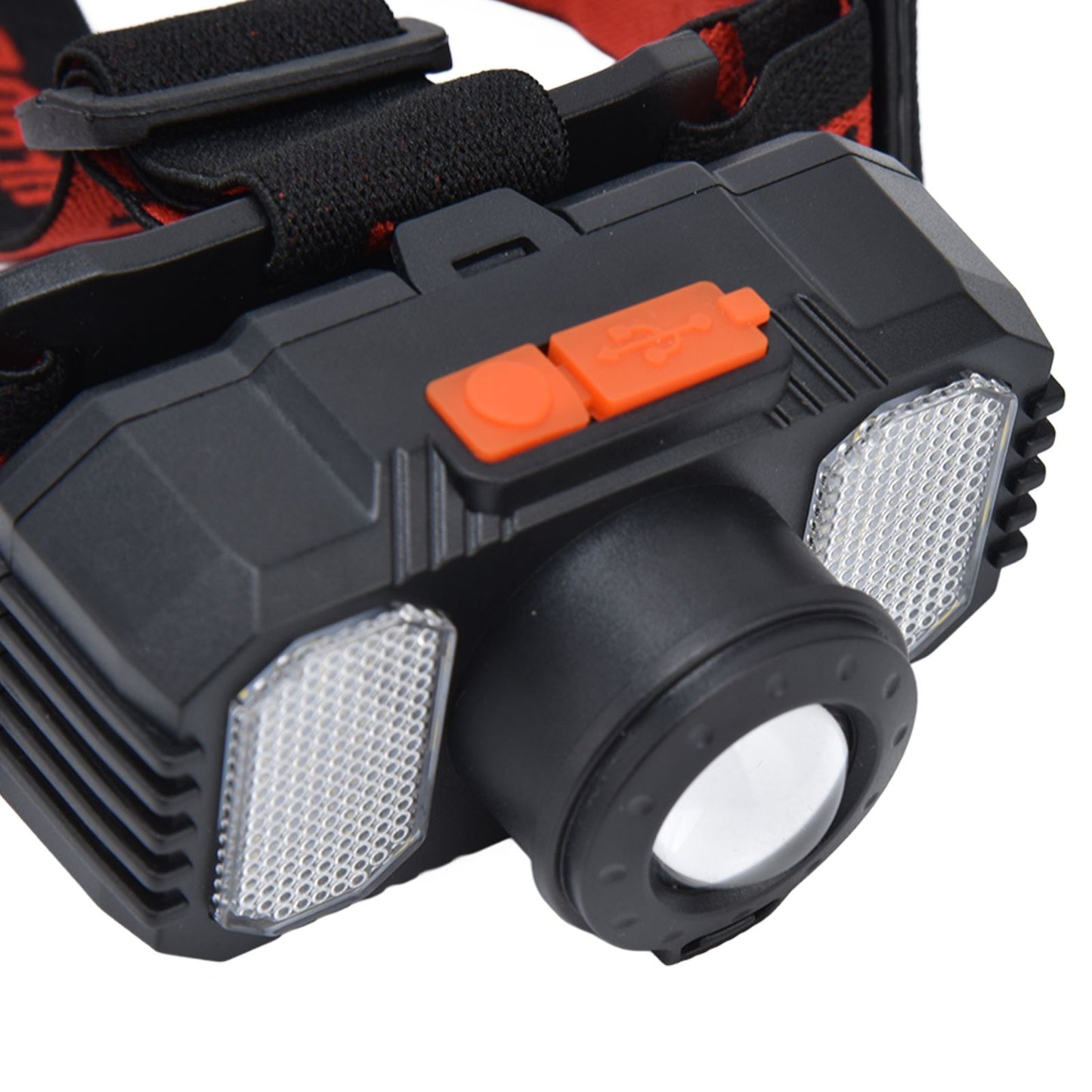 LED Headlight USB Charging Adjustable Zoom Dual Light Sources Waterproof Portable Headlight for Fishing V1294-YM0523-3119220000811