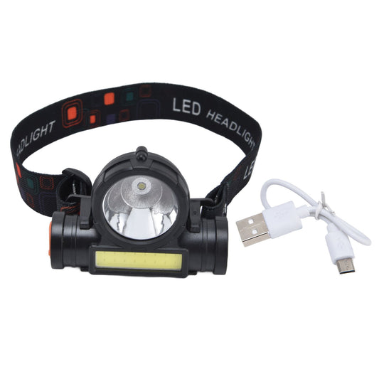 Headlamp LED COB Dual Use Adjustable USB Rechargeable Waterproof LED Headlamp for Outdoor Camping Hunting V1294-YM0523-3119220001211