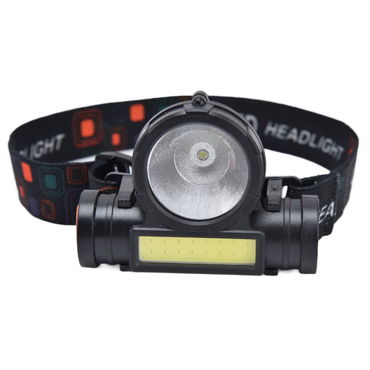 Headlamp LED COB Dual Use Adjustable USB Rechargeable Waterproof LED Headlamp for Outdoor Camping Hunting V1294-YM0523-3119220001211