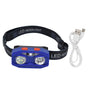 LED Headlamp Smart Switch Waving Induction USB Charging Waterproof Dual Light Source Adjustable Headband Light V1294-YM0523-3119220002011