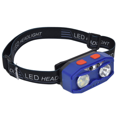 LED Headlamp Smart Switch Waving Induction USB Charging Waterproof Dual Light Source Adjustable Headband Light V1294-YM0523-3119220002011